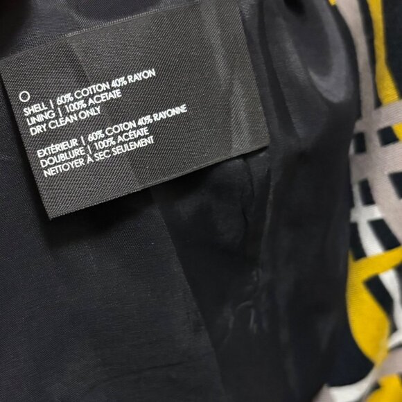 Club Monaco Sleeveless Geometric Pattern Dress Size 8 High Neck - Picture 7 of 7